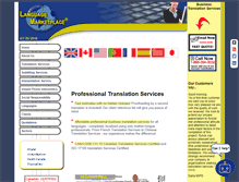Tablet Screenshot of languagemarketplace.ca